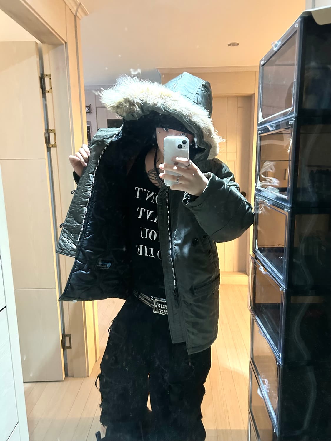 Khaki N2b Long Type Ma-1 Bomber Jacket 상품이미지5