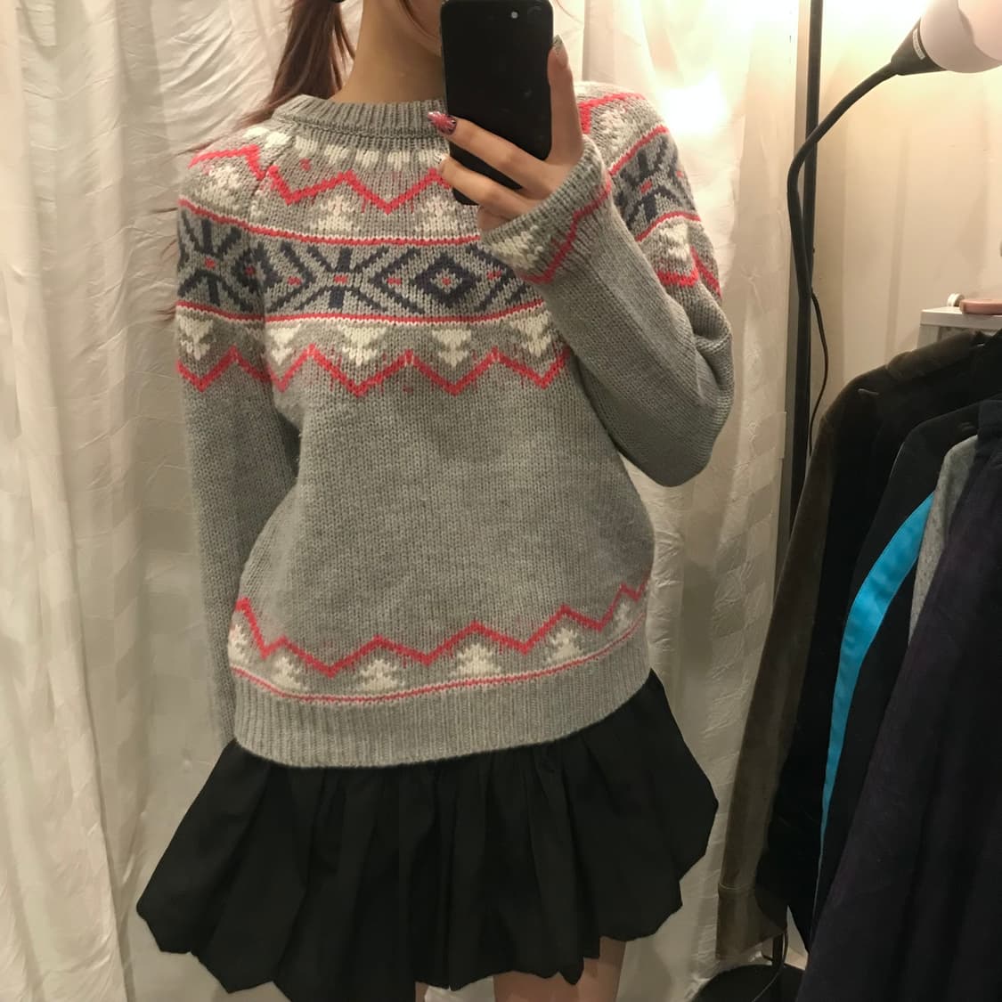 Sonny Label 노르딕 모리걸 하구미 그레이 니트 상품이미지2