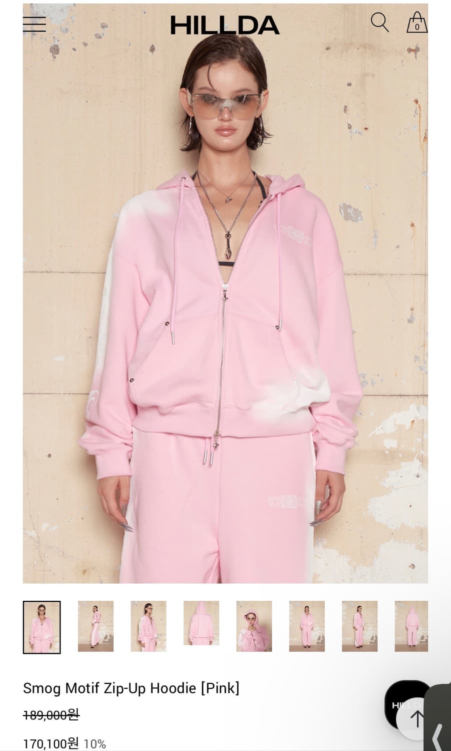 힐다 후드집업 핑크 상품이미지1