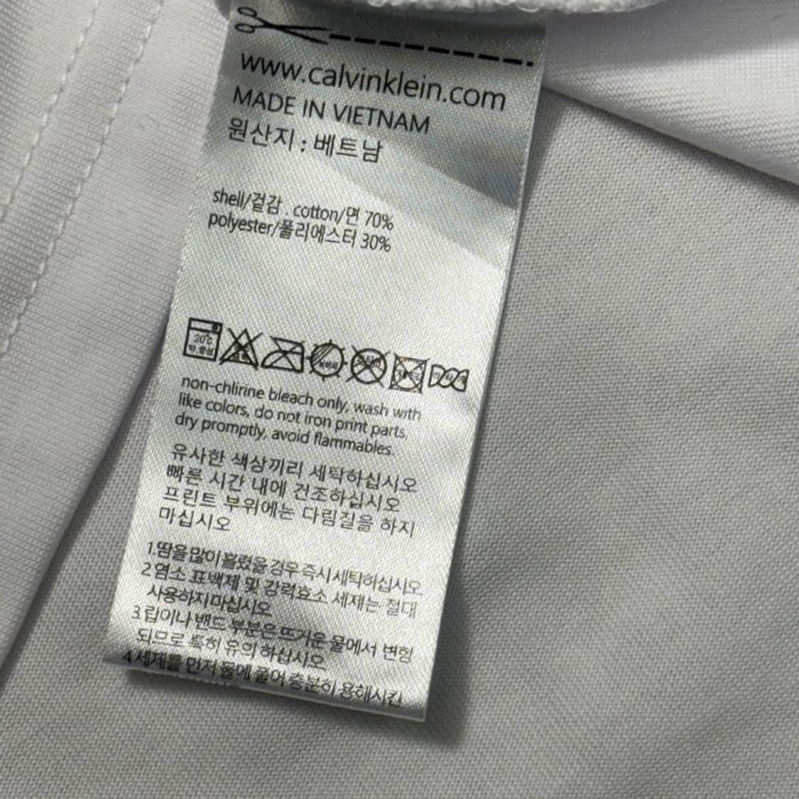 CALVIN KLEIN 릴렉스핏 스탠다드 로고  반팔티 화이트 XL 상품이미지6