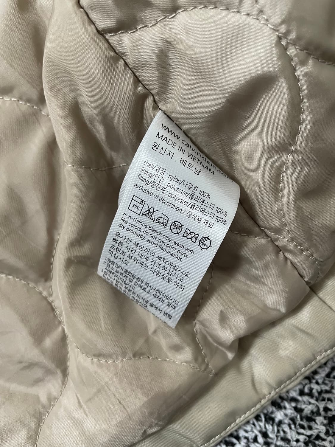 빈티지9. 캘빈클라인 누빔 자켓 봄버 항공점퍼 롱 코트 경량 패딩 상품이미지6