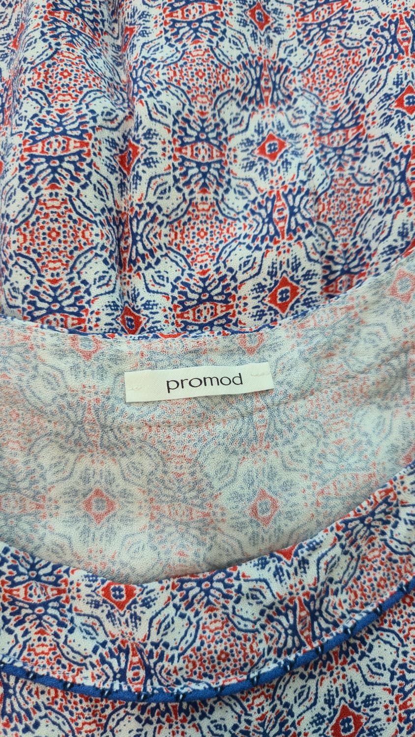 프로모드 에스닉 나시 미니 원피스 38 핑크 블루 비스코스 튜닉 상품이미지5