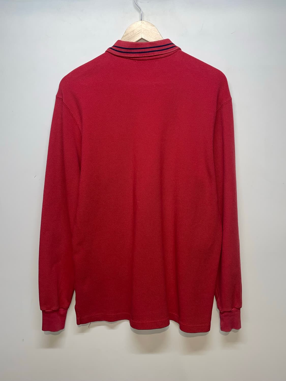 버버리 긴팔 폴로 셔츠 레드 상품이미지5