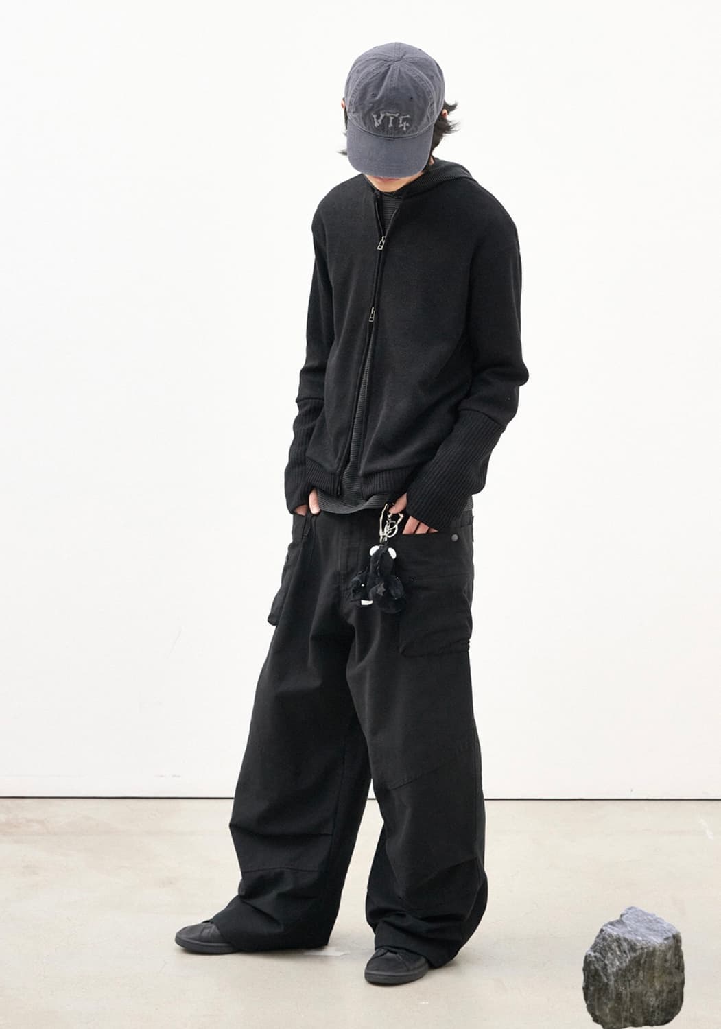 해칭룸 레이어 가디건 애쉬블랙 4size 상품이미지1