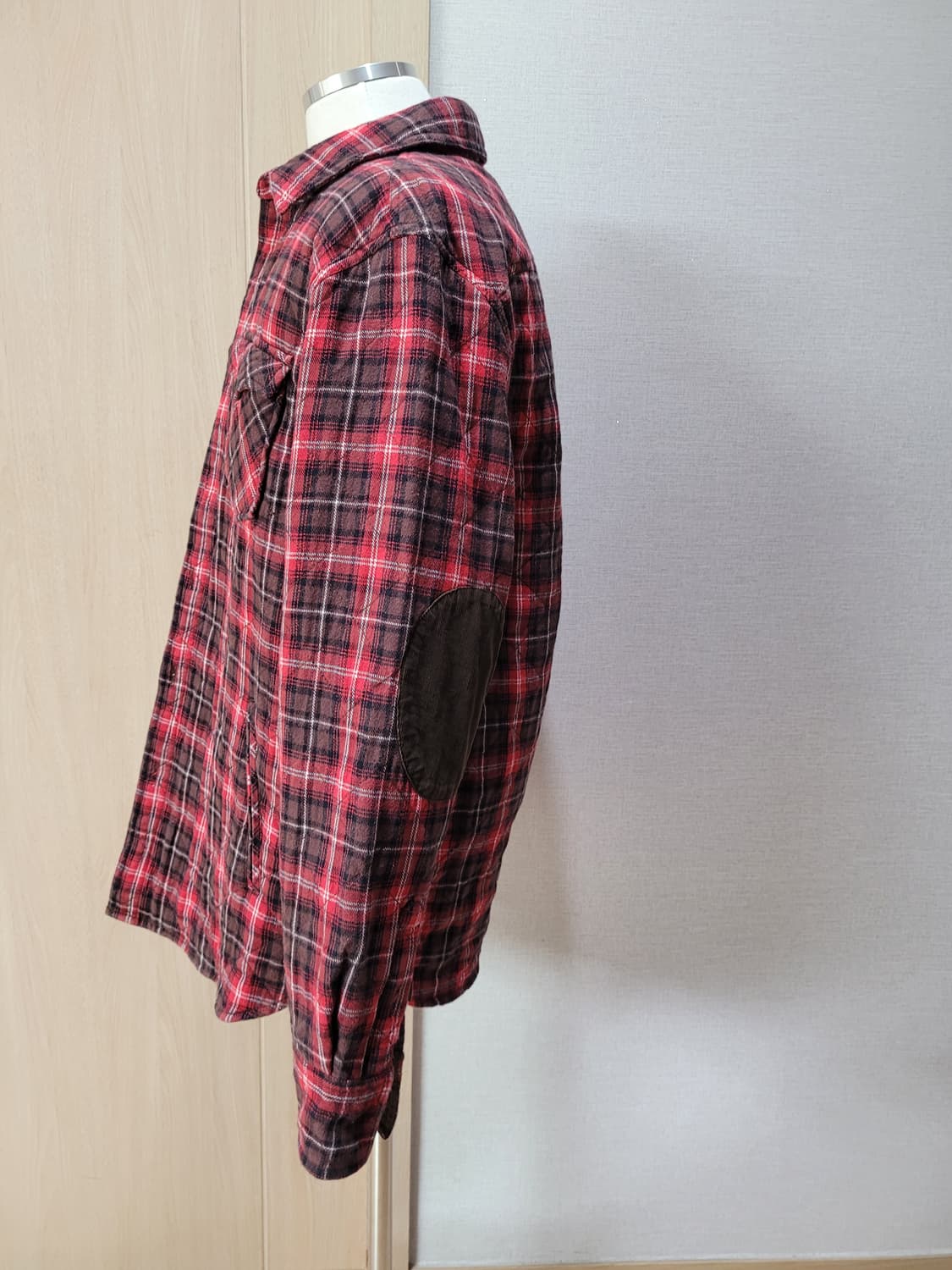 오피티 OPT 남자 패딩 체크셔츠 XL 레드 상품이미지5