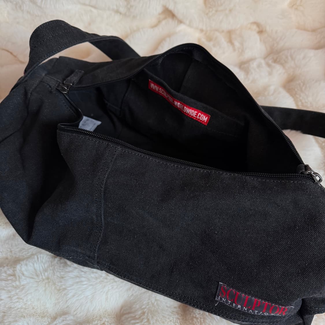 Vintage Canvas Duffel Bag – Black 상품이미지3