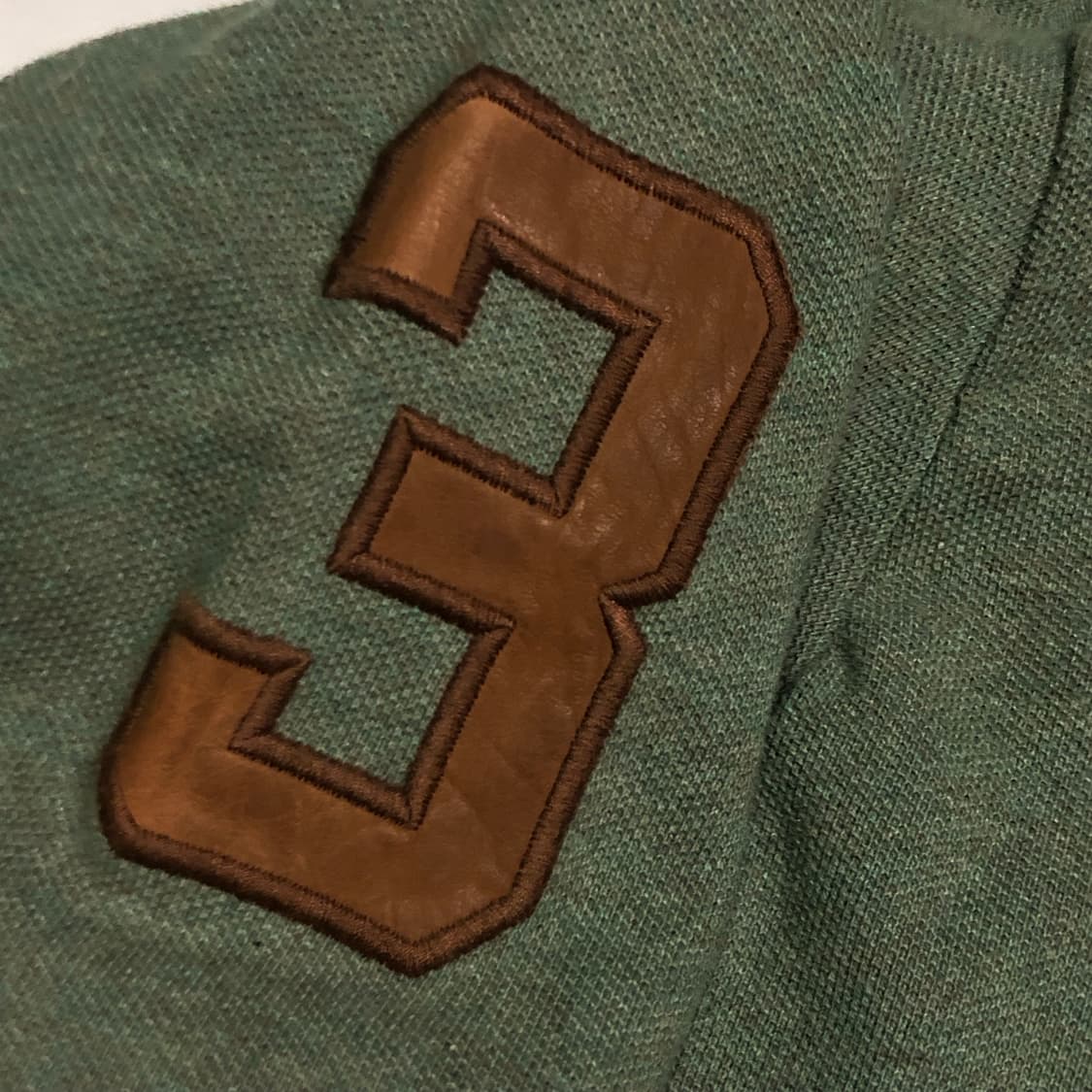 폴로 랄프로렌 올리브 가죽패치 빅포니 럭비 카라티 상품이미지3