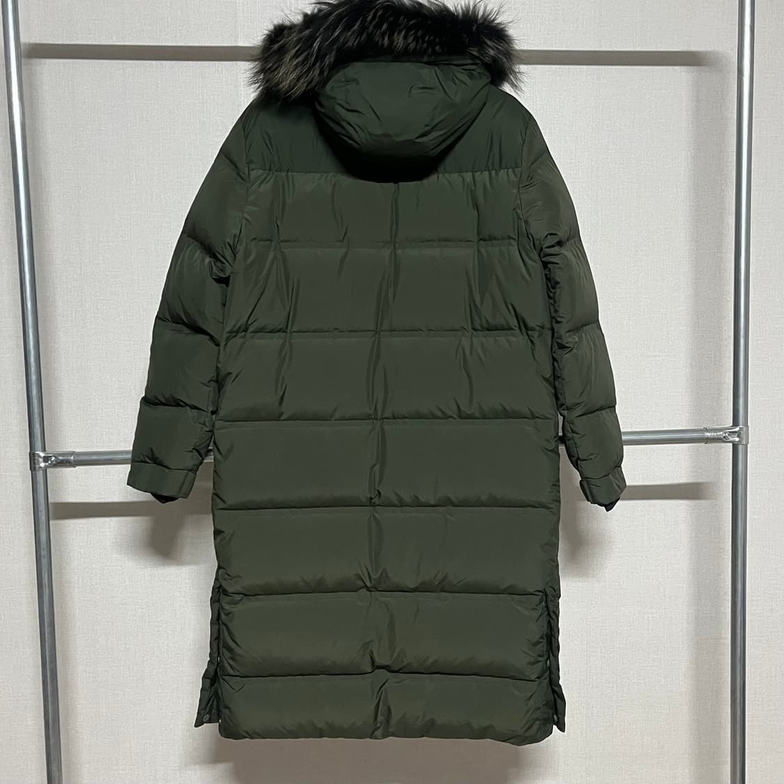 아이더 후드털 카키색 롱패딩 M 상품이미지2