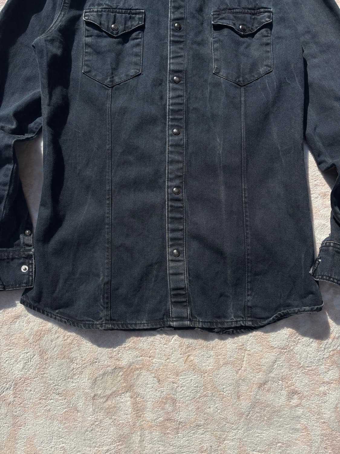 Vintage Washed Black Western Shirt 상품이미지3