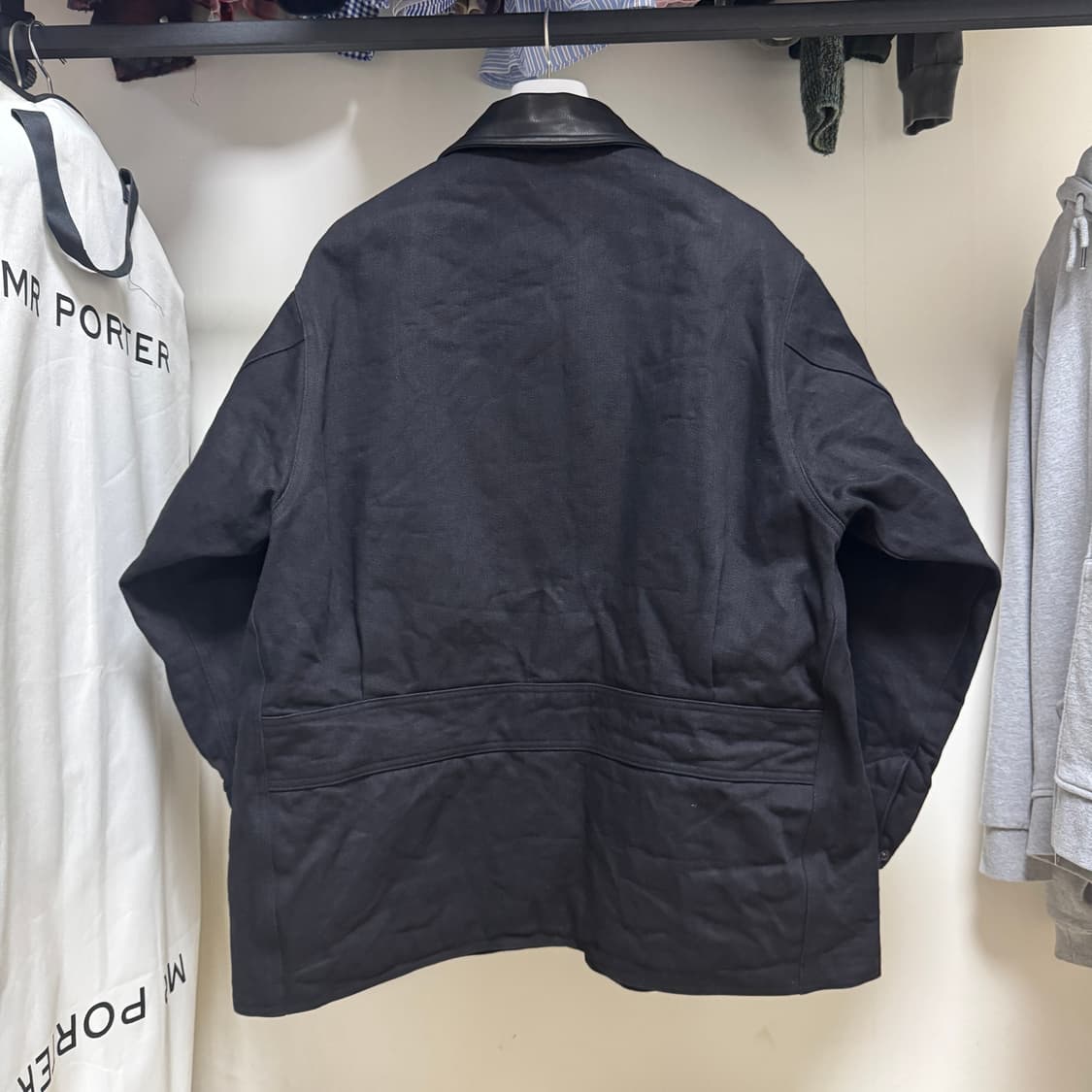 [1]25aw 코모리 레더 카라 데님 워크자켓 상품이미지3