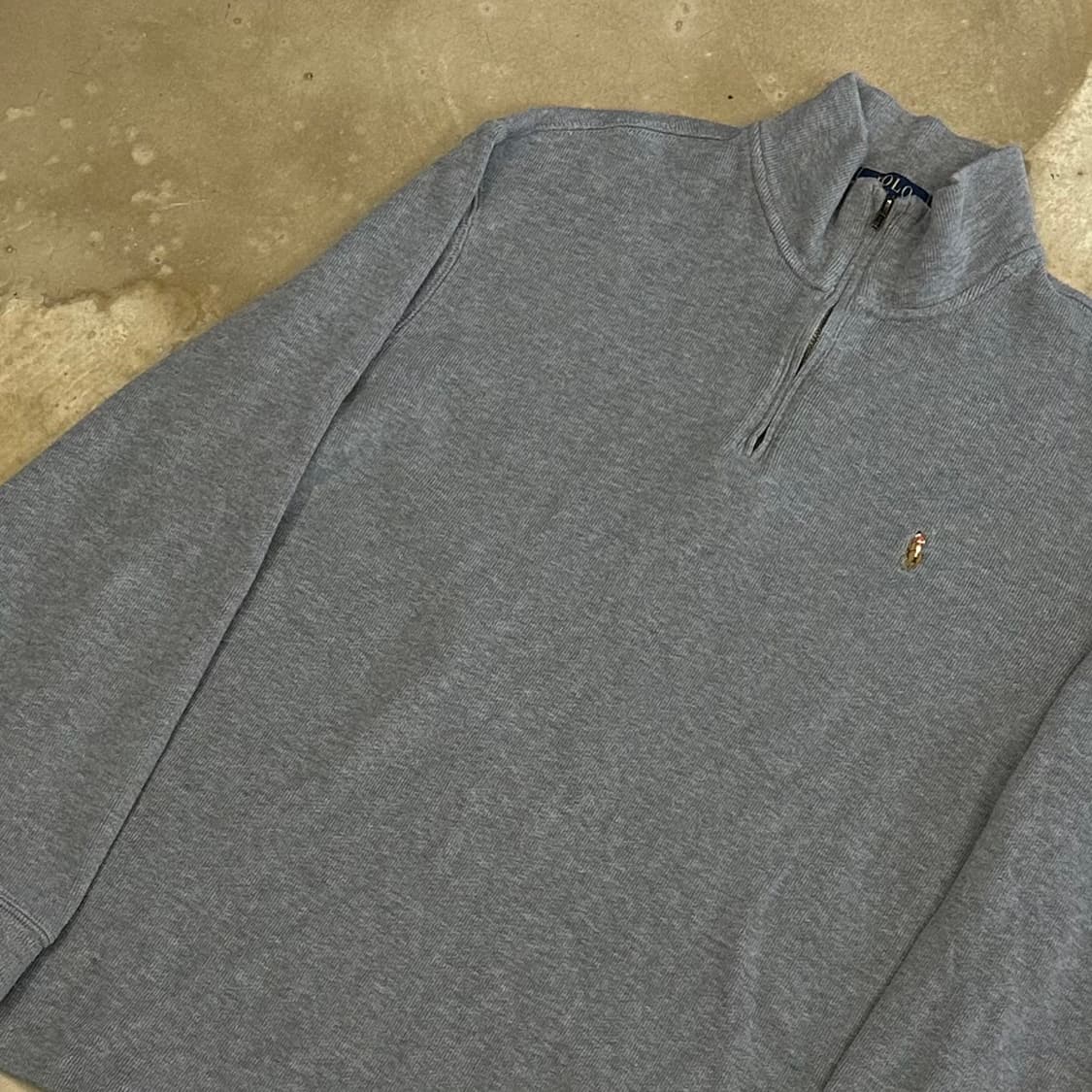 L 폴로랄프로렌 그레이 반집업 니트 상품이미지1