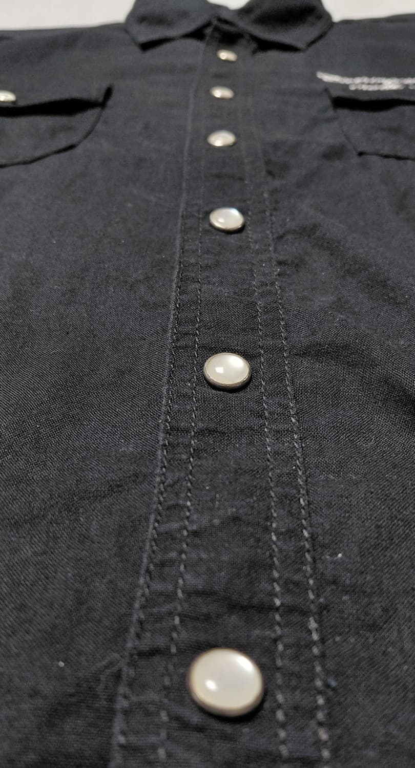 [M] Thruxton 블랙 워크 셔츠 (자수 포인트/스냅 버튼) 상품이미지5