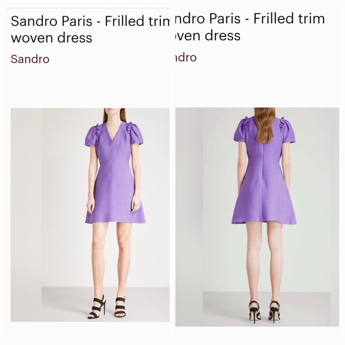 💜보라빛 산드로 원피스 Frilled Trim Woven dress  상품이미지2