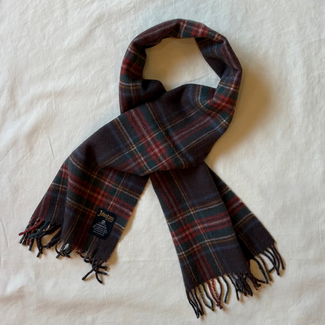 스코틀랜드 Johnstons OF ELGIN 램스울 타탄체크 머플러 상품이미지6