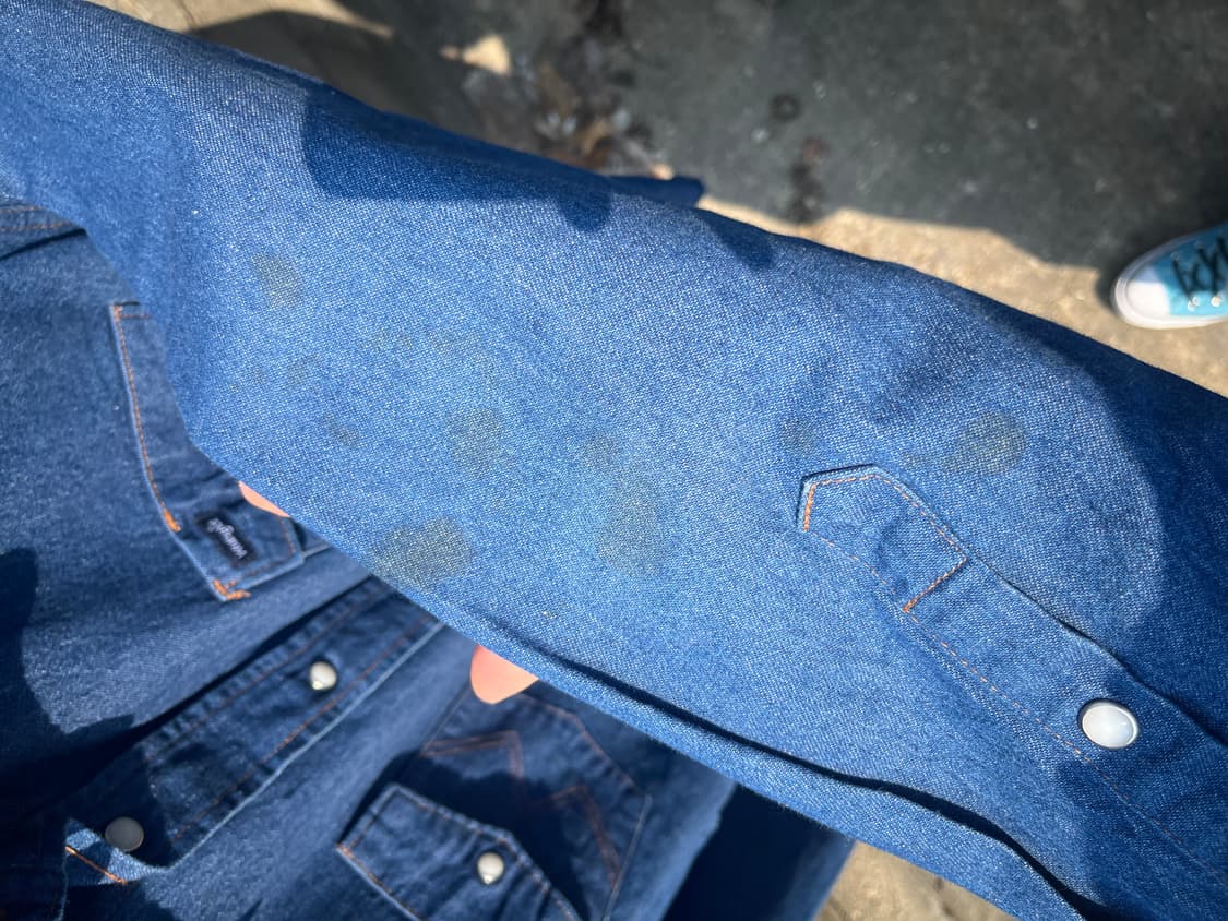 빈티지 Wrangler 데님 웨스턴 셔츠 L 상품이미지3