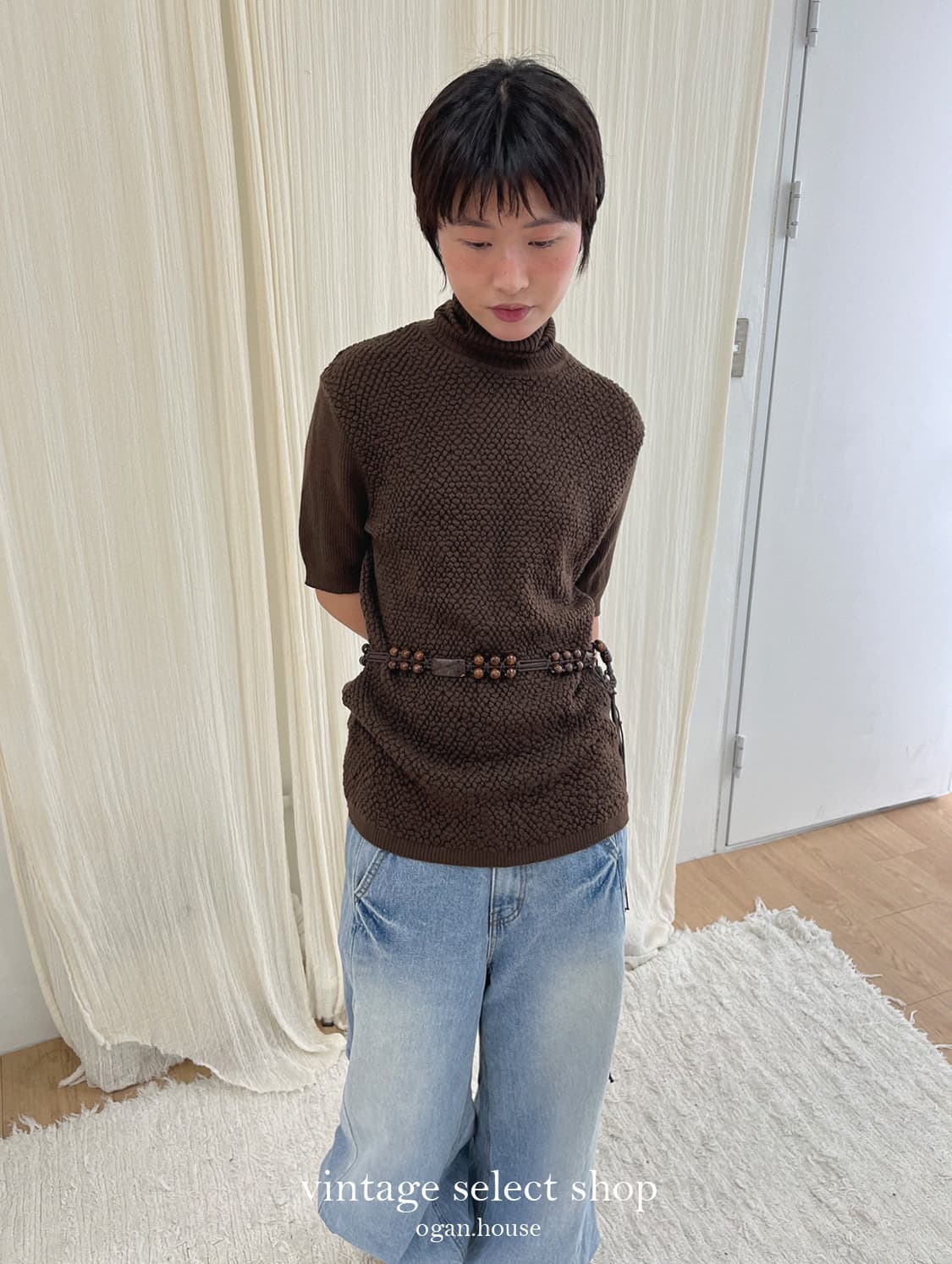 vintage acorn turtleneck knit top 상품이미지8