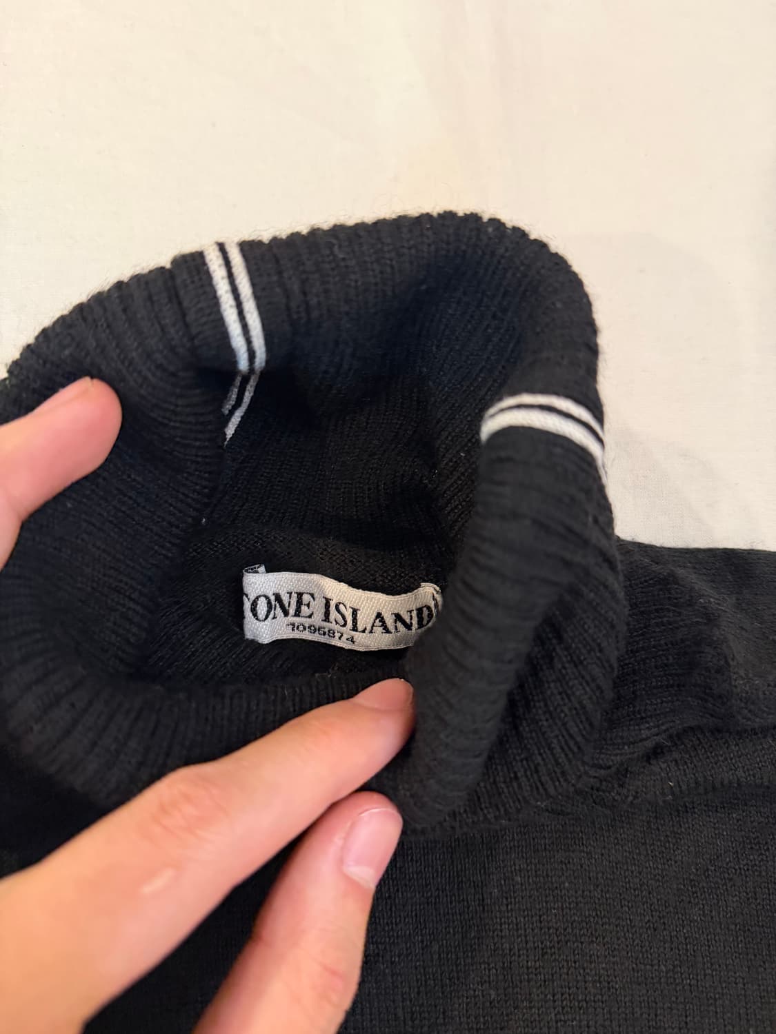 07FW 스톤아일랜드 아카이브 터틀렉 울 니트 블랙 상품이미지5
