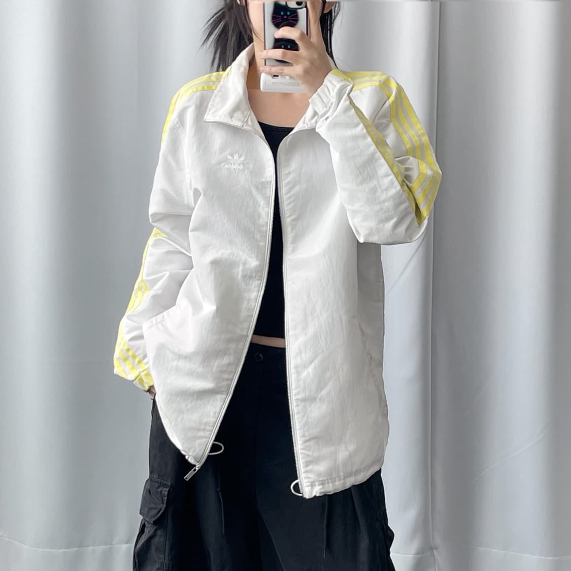 아디다스 루즈핏 화이트 유로파 바람막이 자켓 상품이미지4