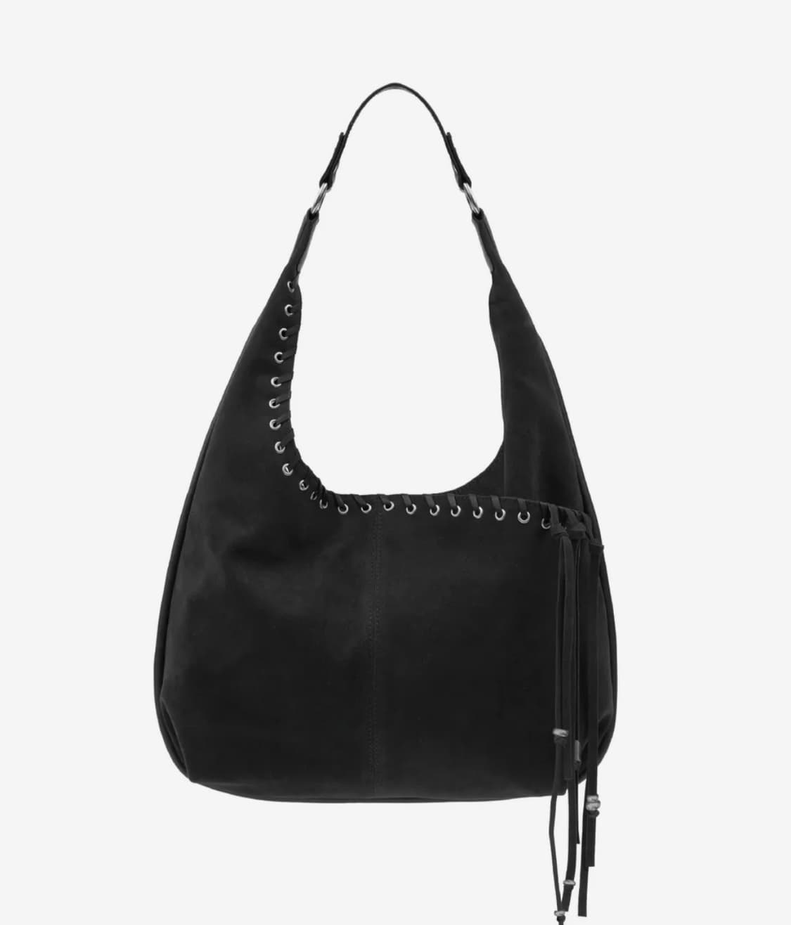 여밈 medium slash hobo bag (suede black) 상품이미지4