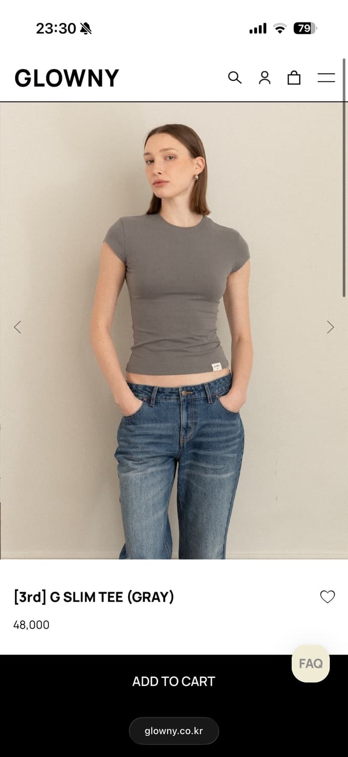 Glowny g slim tee 글로니 지 슬림티 상품이미지1