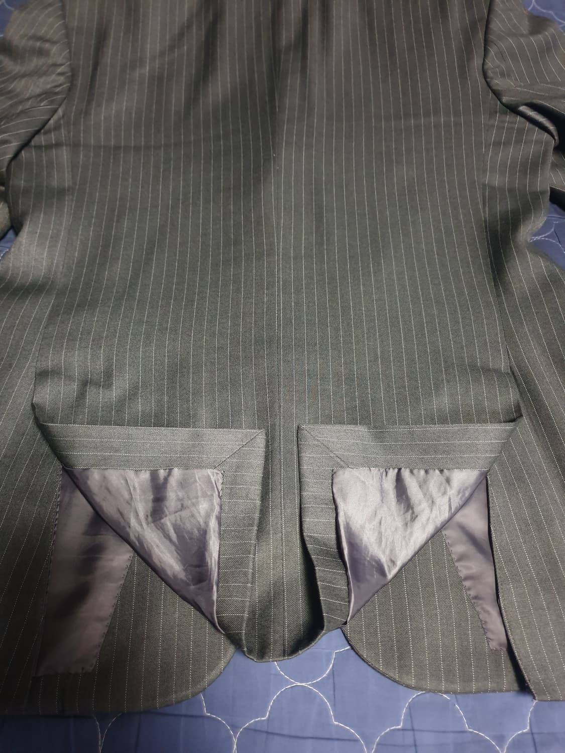 (맞춤정장) 구월양복 실크블렌드 스트라이프 클래식 수트+베스트 셋업 상품이미지3