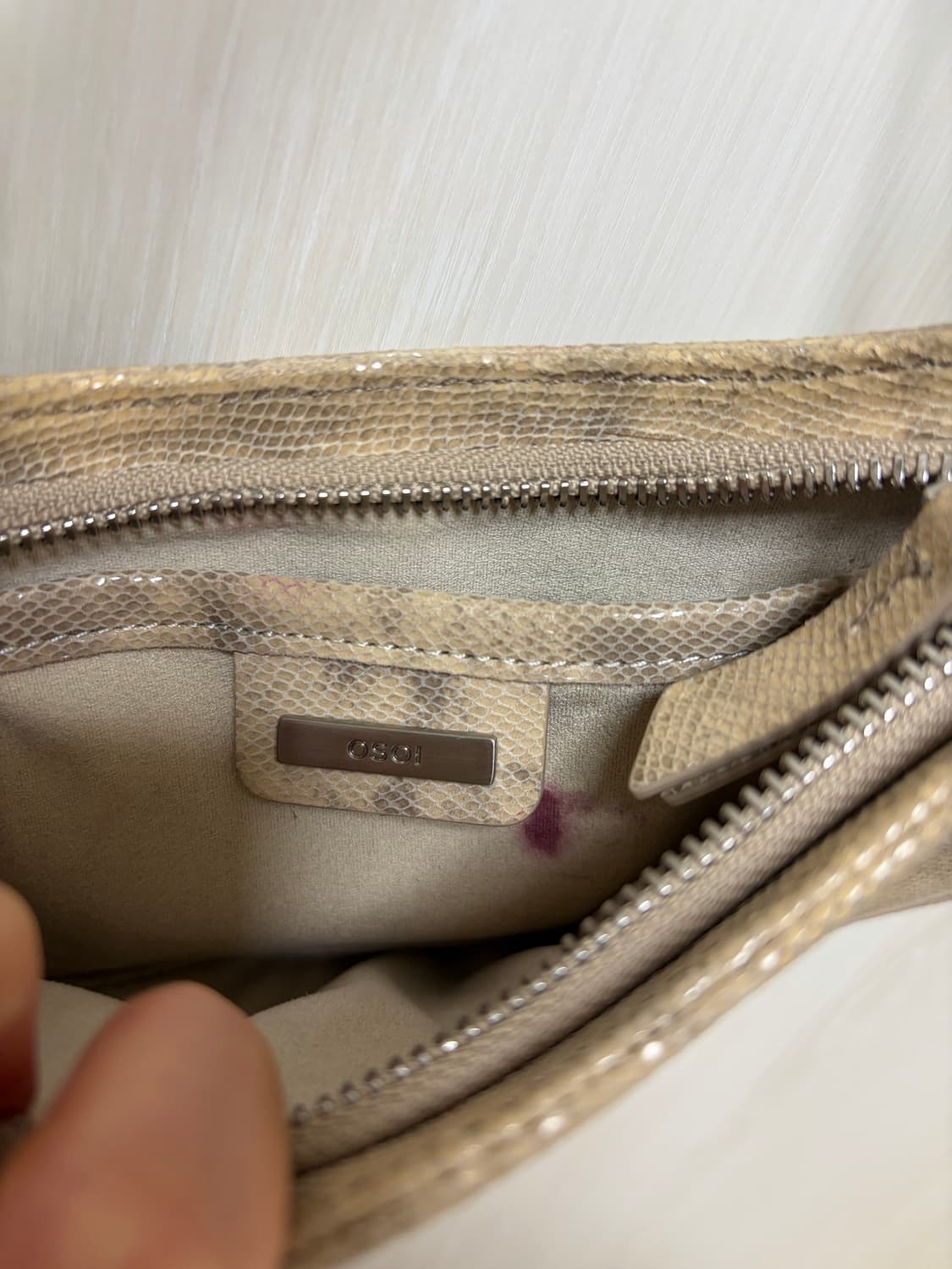 오소이 호보 브로클백 스몰 베이지 상품이미지4