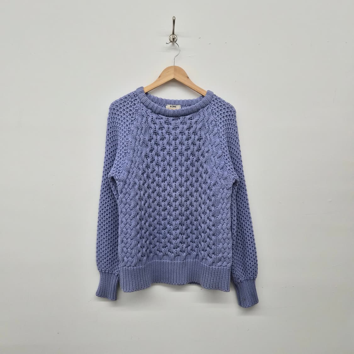 아크네 스튜디오 퍼플 케이블 니트 스웨터 남성 S 상품이미지1