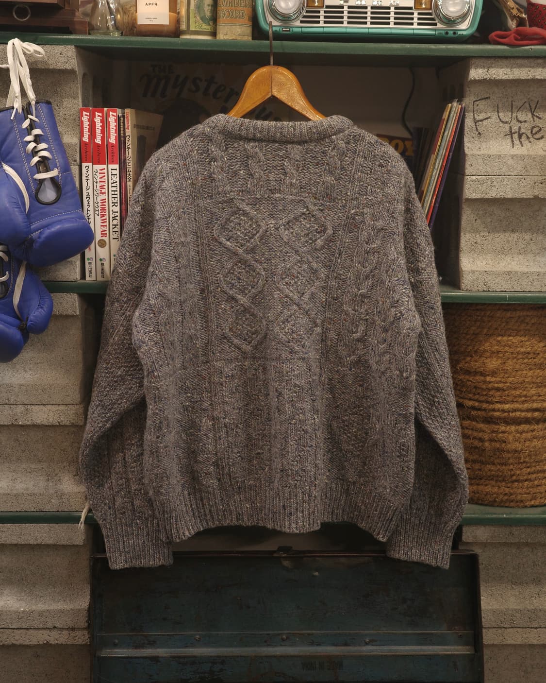 빈티지 아일랜드 보카시 피셔맨 아란 스웨터 상품이미지4