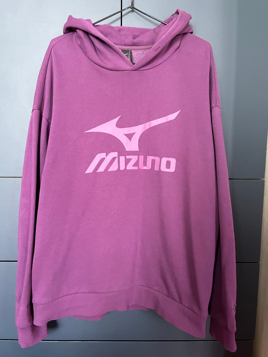 미즈노 퍼플 기모 후드티 상품이미지1