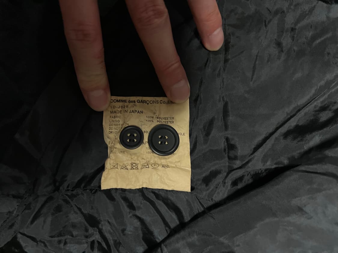 BLACK 꼼데가르송 블랙 자켓 판매 상품이미지5