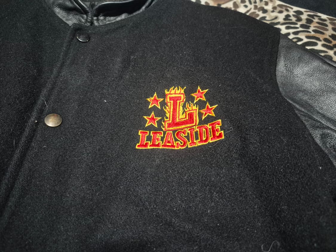 90's 캐나다 스포츠웨어 LEASIDE 빈티지 울 레더 바시티 자켓 상품이미지2