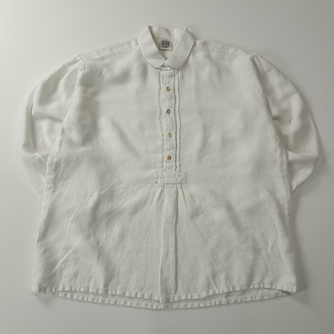 CK882 XL AS 90s 독일판 린넨 바바리안 화이트 셔츠 남방 상품이미지1