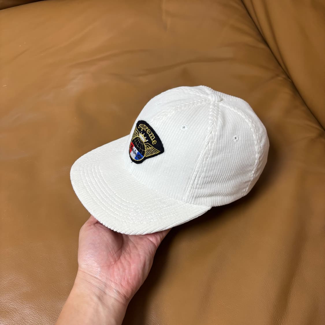 Supreme 슈프림 윙패치 코듀로이 화이트 6패널 볼캡 모자 상품이미지4