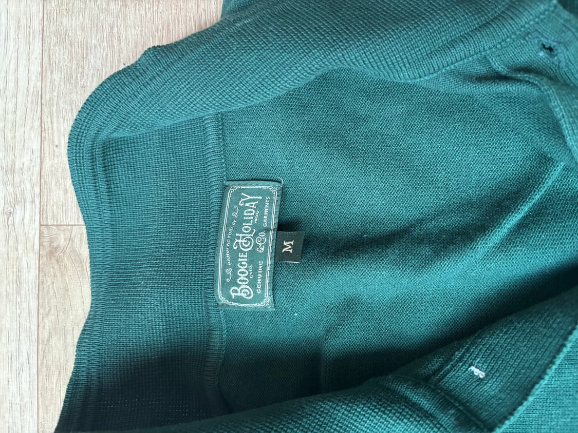 부기홀리데이 반팔 니트 (Deep Green) 상품이미지2