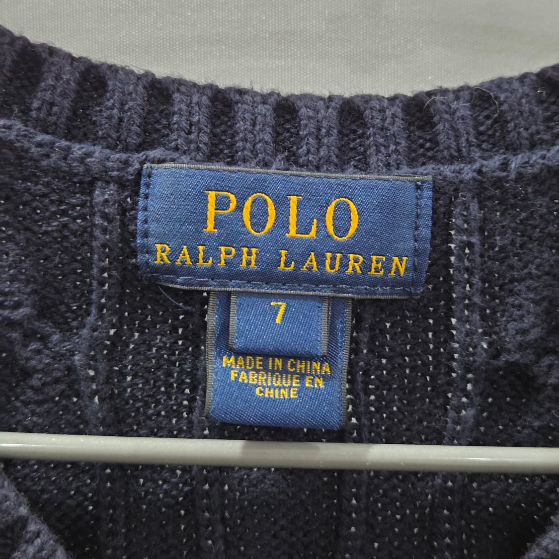 폴로랄프로렌 키즈 케이블 니트 네이비 7 상품이미지3
