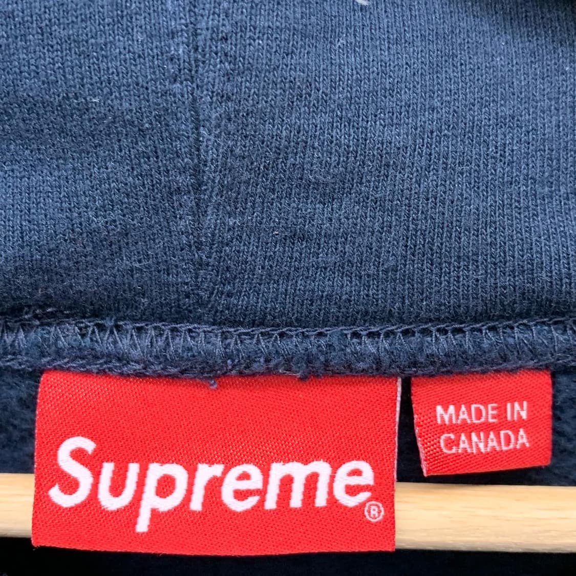 슈프림 XXL 로고 네이비 후디 상품이미지4