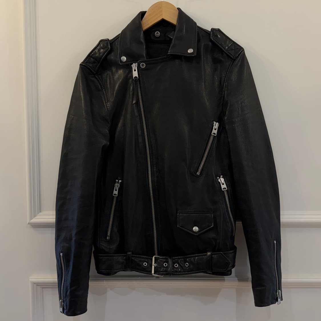 올세인츠(AllSaints) 램스킨 가죽 라이더 자켓 상품이미지2
