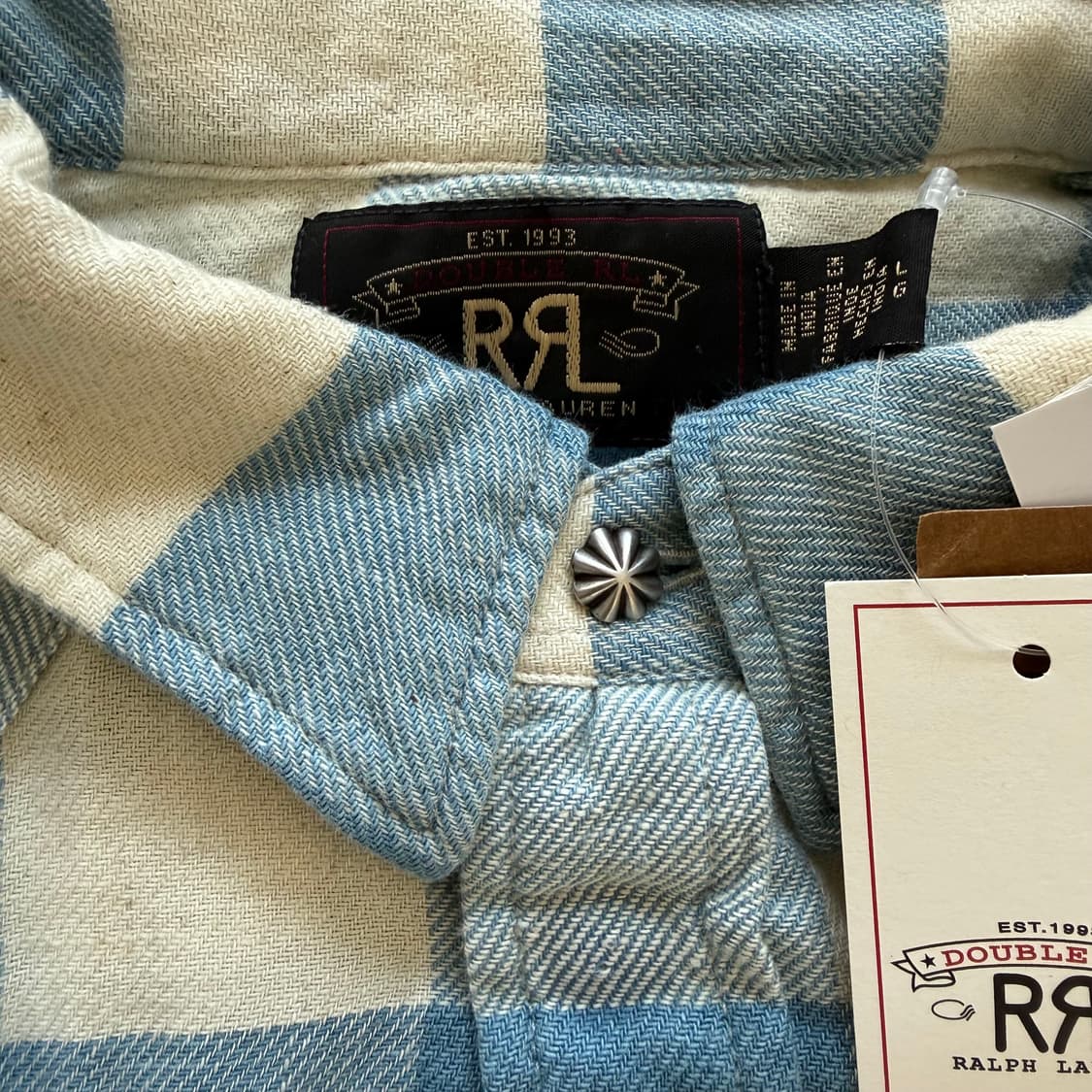 RRL 더블알엘 플래드 트윌 웨스턴 셔츠 L 상품이미지2