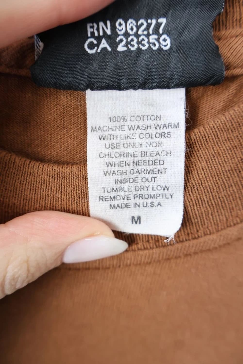 00's Vans USA Logo Line Brown Tee 상품이미지6