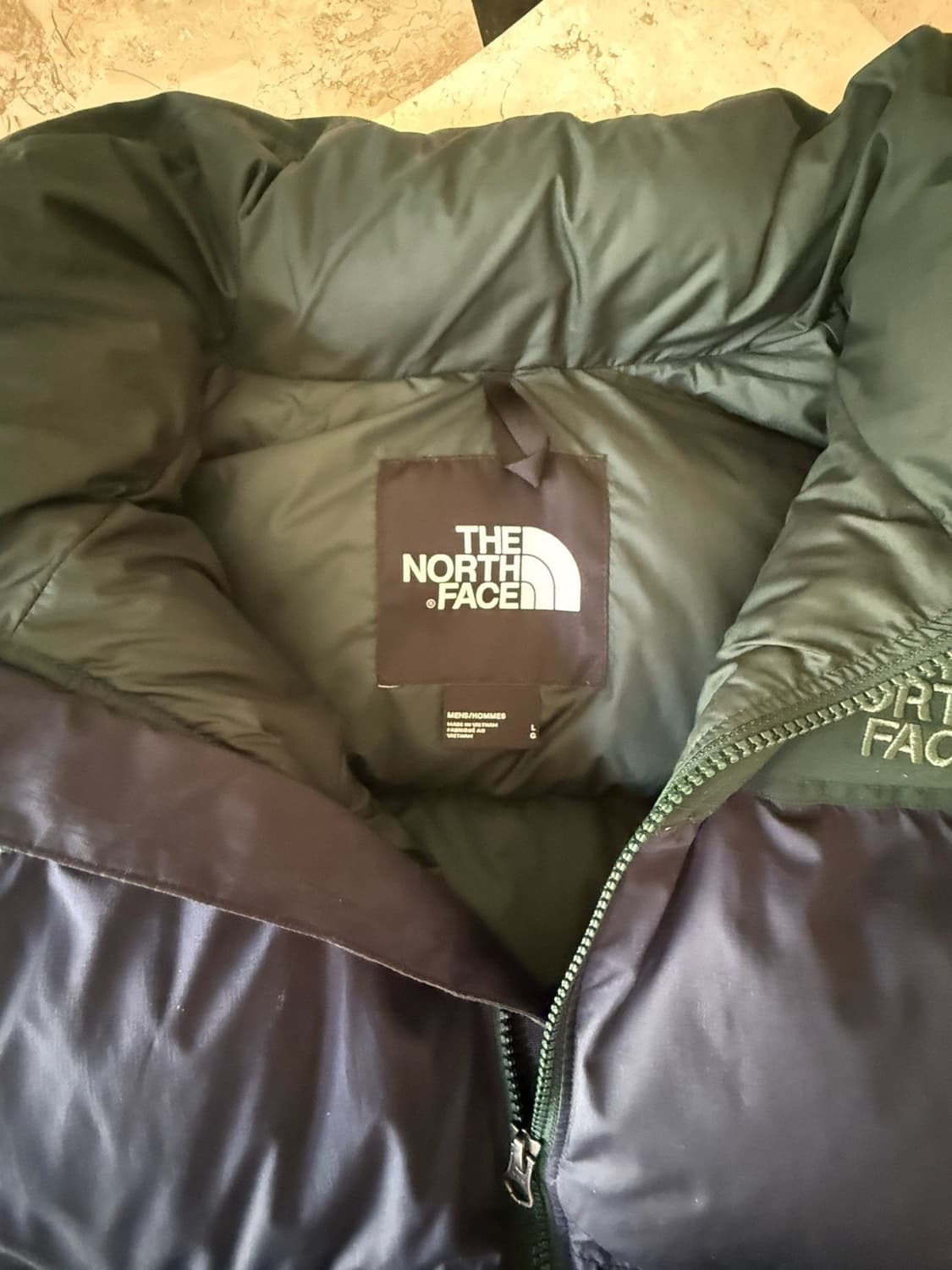 노스페이스 600 눕시 패딩 그린 네이비 후드 패딩 자켓 상품이미지5