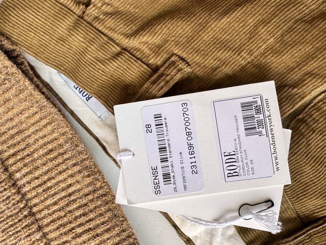 BODE 코듀로이 스탠다드 트라우저 (올리브) 상품이미지6