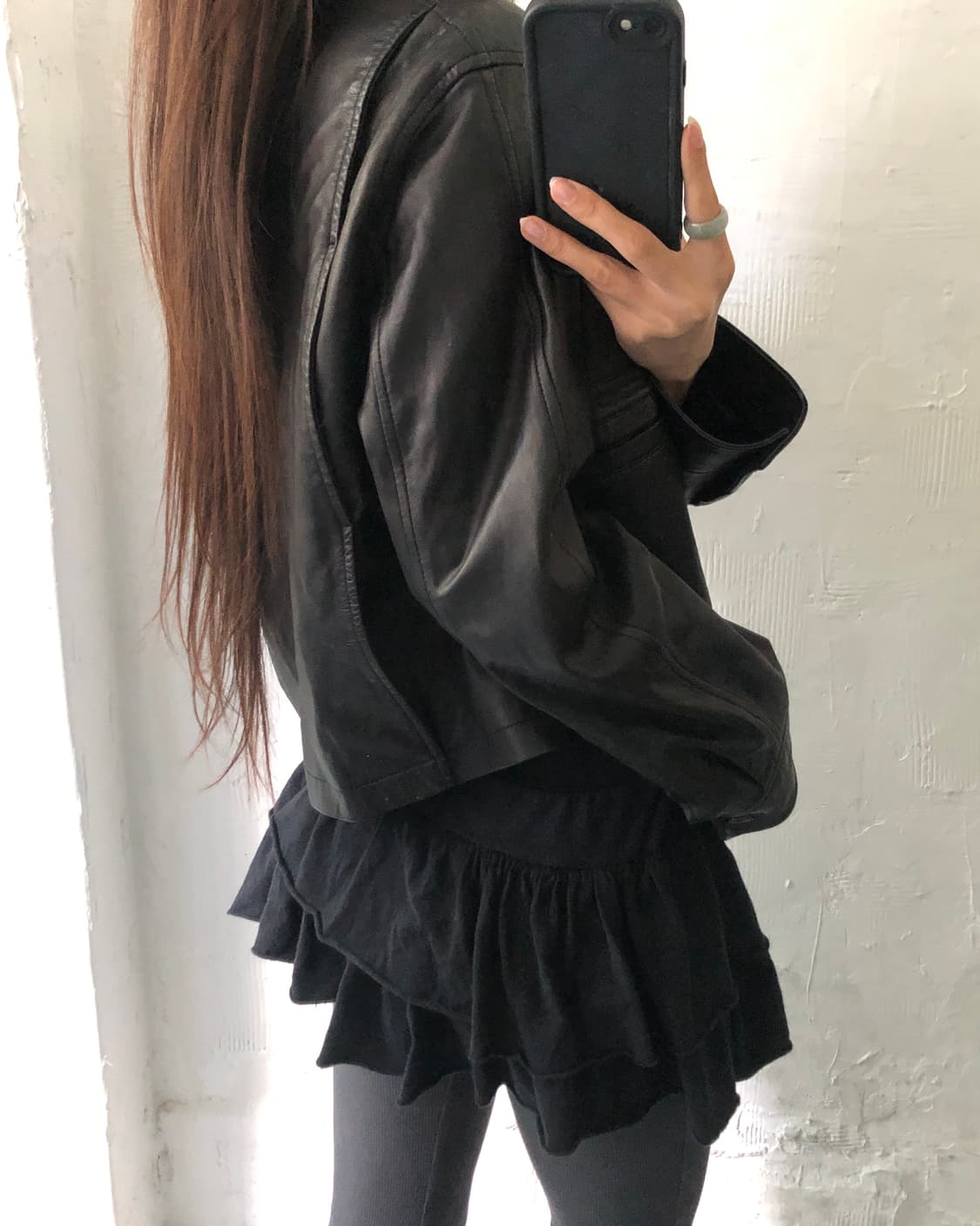 A.P.C. 아페쎄 크롭 블랙 레더 자켓 상품이미지4