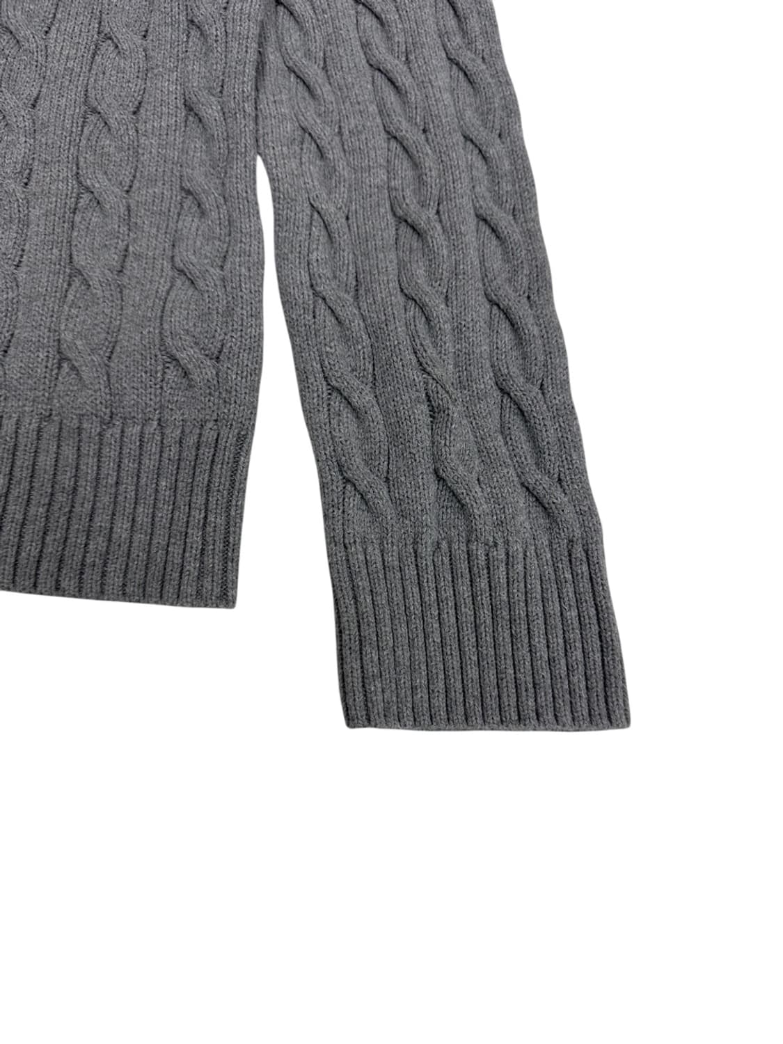 폴로 케이블 꽈배기 니트 그레이 (XL)  상품이미지4