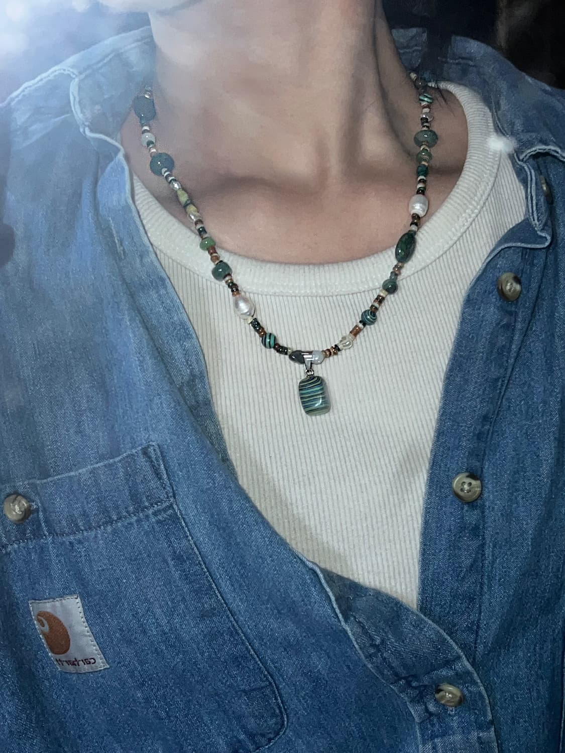 {핸드메이드} 오가닉 목걸이🌀 상품이미지3