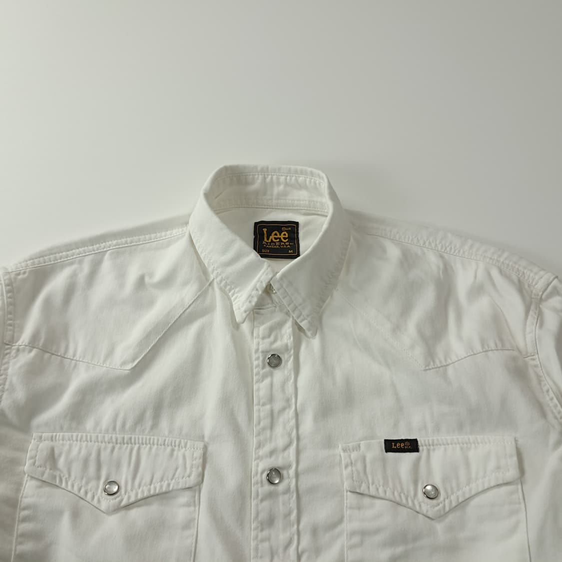 CK163 XL 리 90s 화이트 웨스턴 데님셔츠 남방 상품이미지2