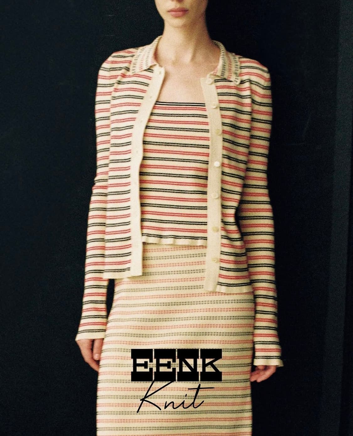 eenk 잉크 리브드 니트 세트 상품이미지5