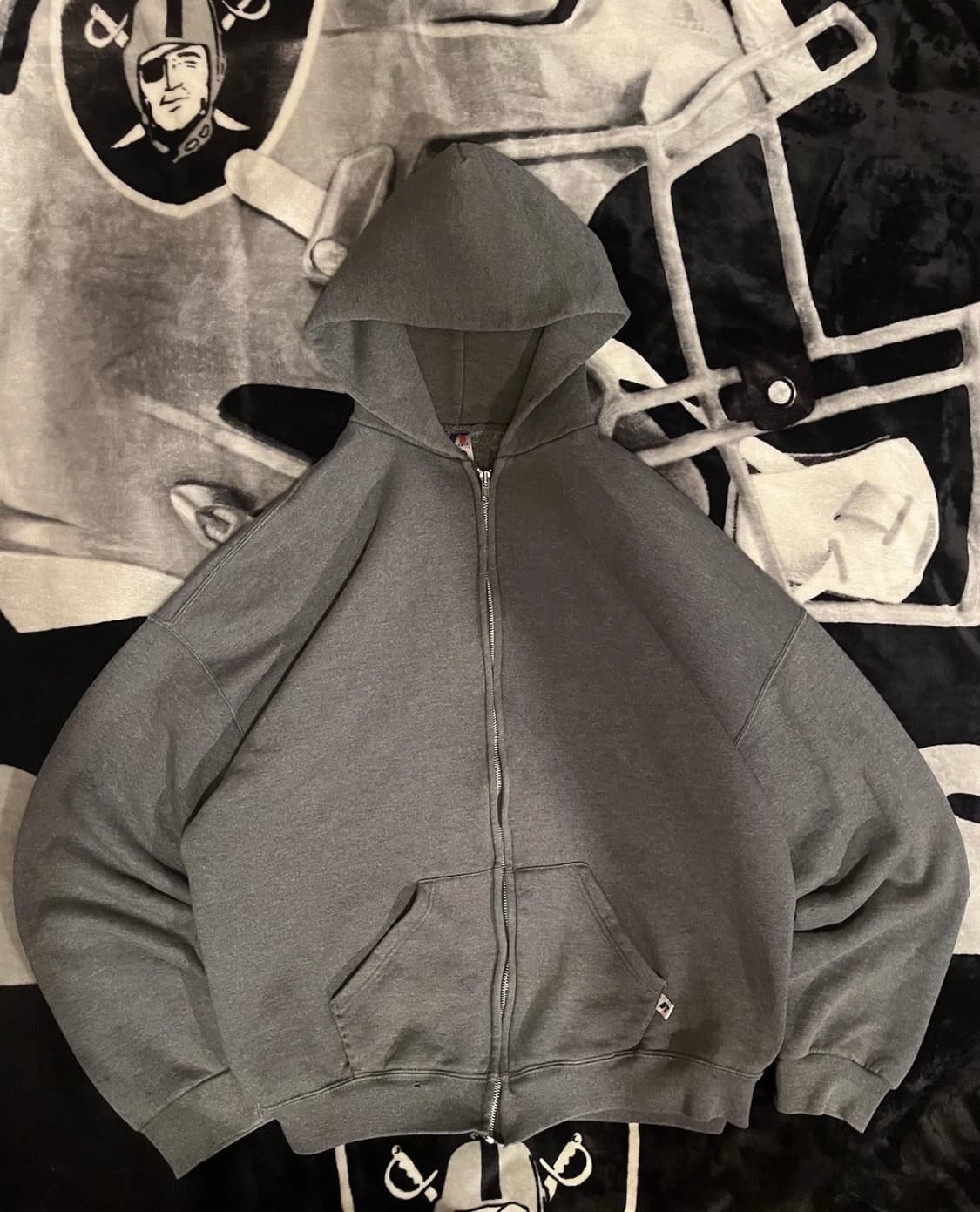 [XXL]빈티지 러셀 에슬레틱 후드집업 그레이 상품이미지2