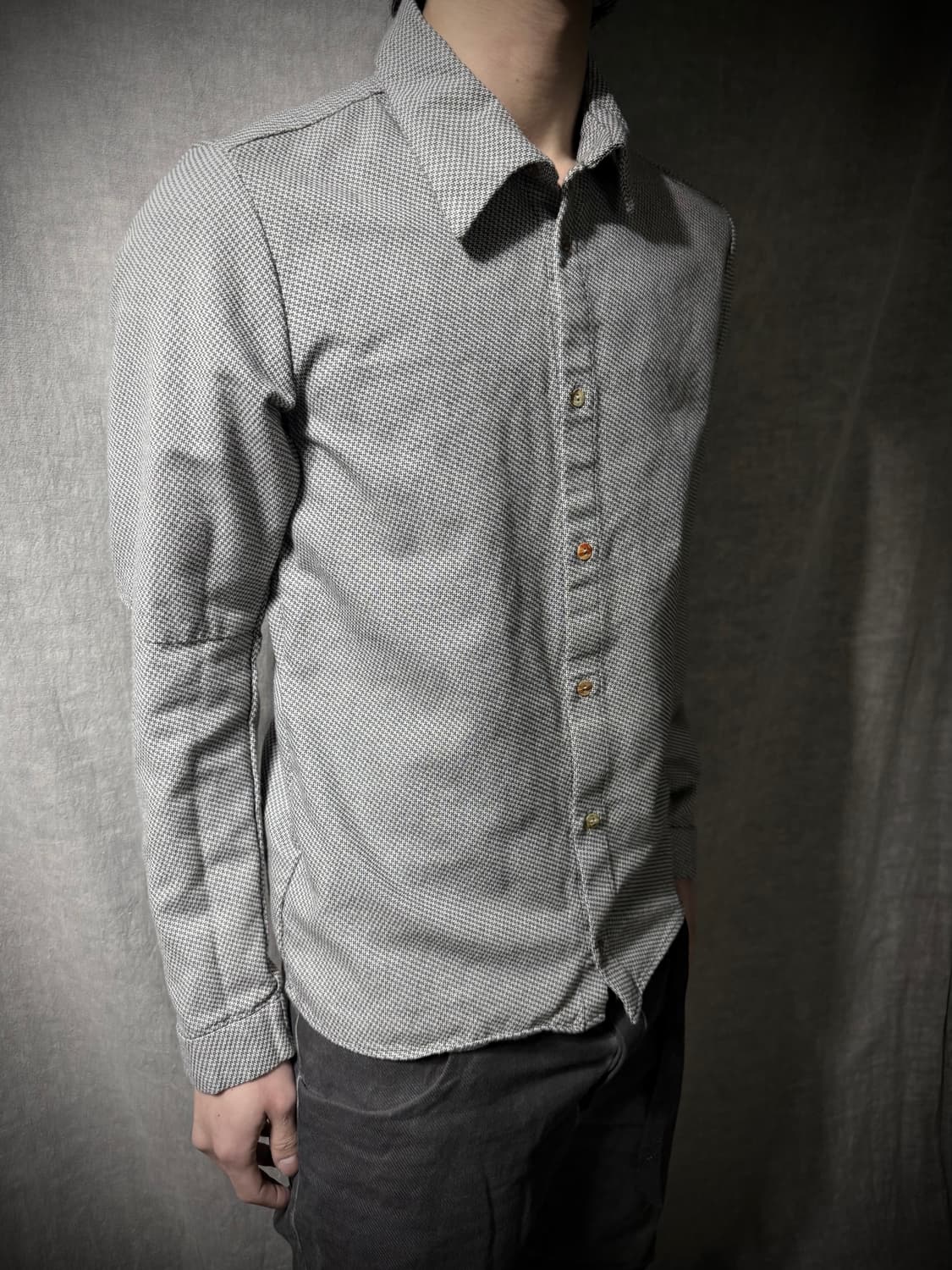 Individual Sentiments Micro Pattern Shir 상품이미지3