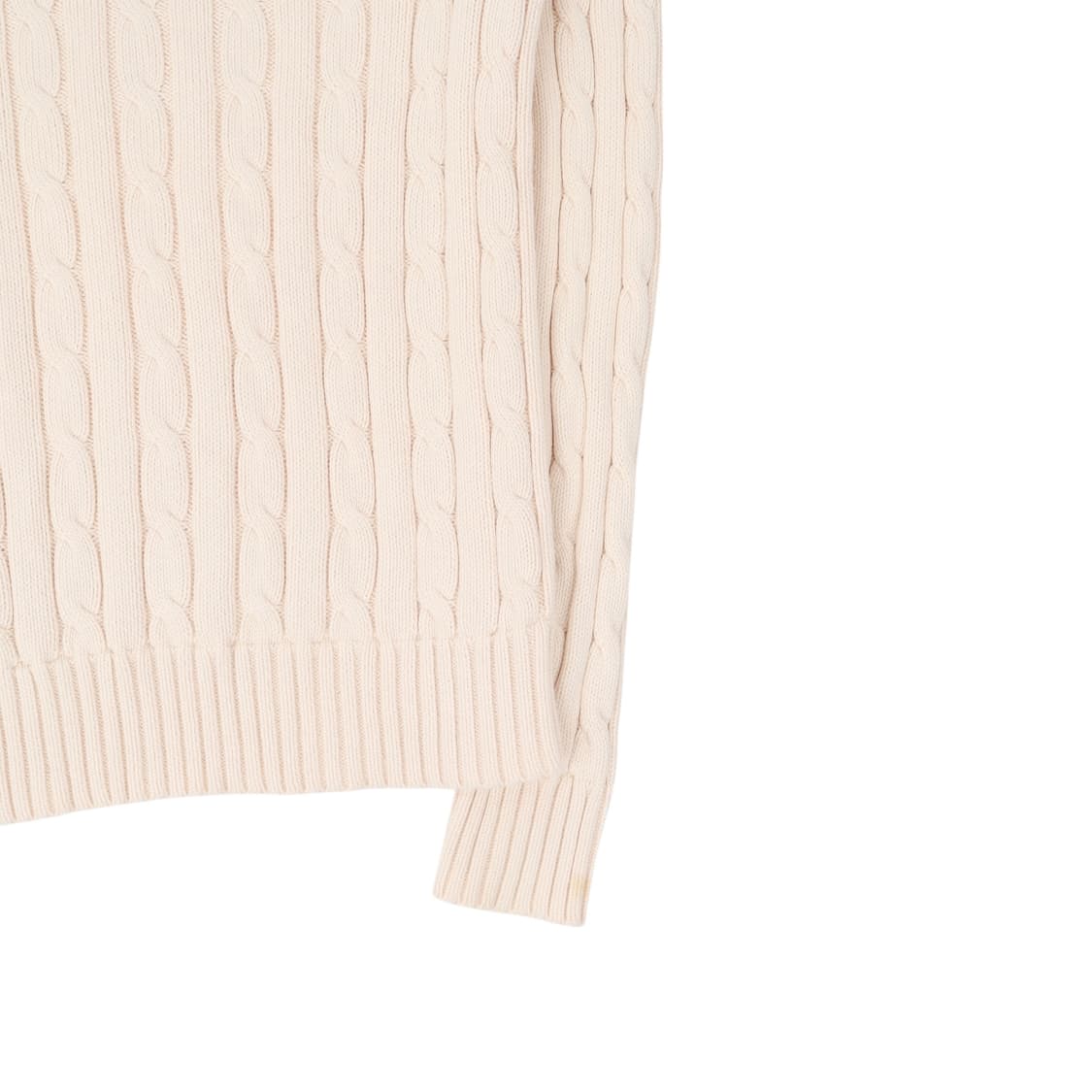 폴로 랄프로렌 아이보리 브이넥 코튼 케이블 니트 상품이미지7