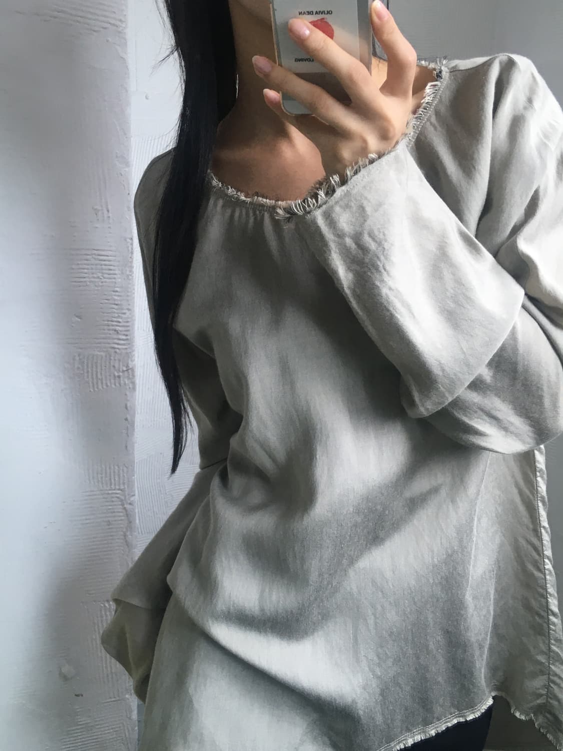 MM6 메종 마르지엘라 레이온 언발 블라우스 상품이미지3